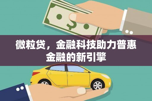张家港微粒贷，金融科技助力普惠金融的新引擎