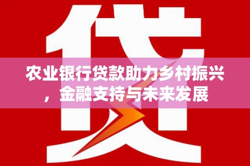 长城农业银行贷款助力乡村振兴，金融支持与未来发展