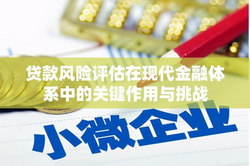 丰城贷款风险评估在现代金融体系中的关键作用与挑战