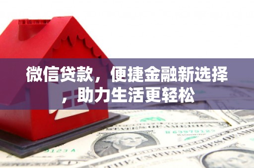 巩留微信贷款，便捷金融新选择，助力生活更轻松