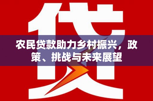 黄陂农民贷款助力乡村振兴，政策、挑战与未来展望