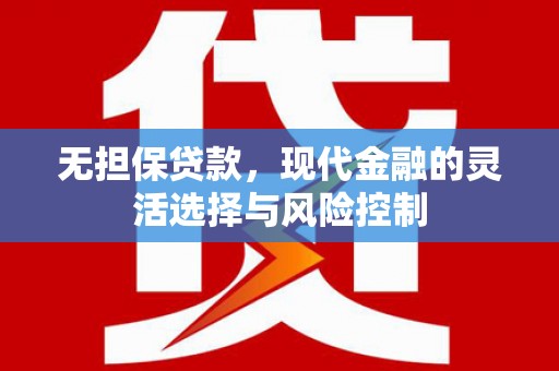 分宜无担保贷款，现代金融的灵活选择与风险控制