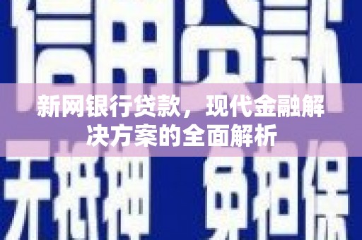 长武新网银行贷款，现代金融解决方案的全面解析
