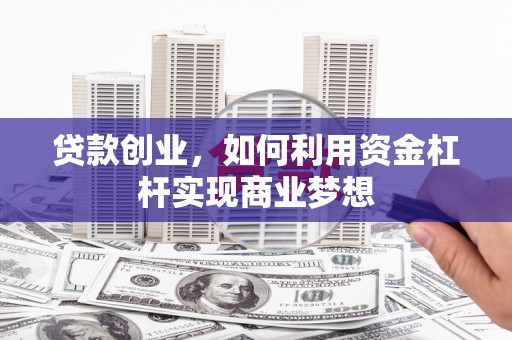 镇原贷款创业，如何利用资金杠杆实现商业梦想