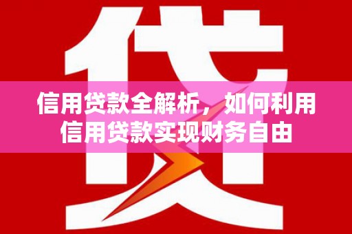 池上信用贷款全解析，如何利用信用贷款实现财务自由